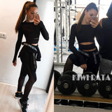 KIWI RATA Women Seamless Long Sleeve Yoga Gym Crop Top Thumb Hole Fitted Sportwear Activewear Shirts - Crybaby Cosmetics Co.