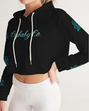 Crybaby favorite Rose print logo Cropped Hoodie - Crybaby Cosmetics Co.