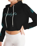Crybaby favorite Rose print logo Cropped Hoodie - Crybaby Cosmetics Co.