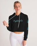 Crybaby favorite Rose print logo Cropped Hoodie - Crybaby Cosmetics Co.